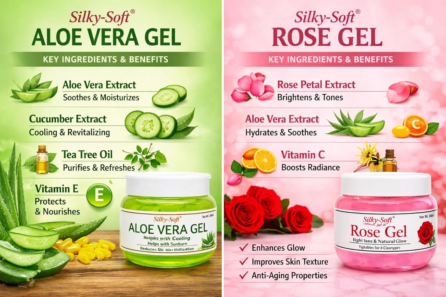 Silky-Soft Rose Gel With Vitamin E - Image 3