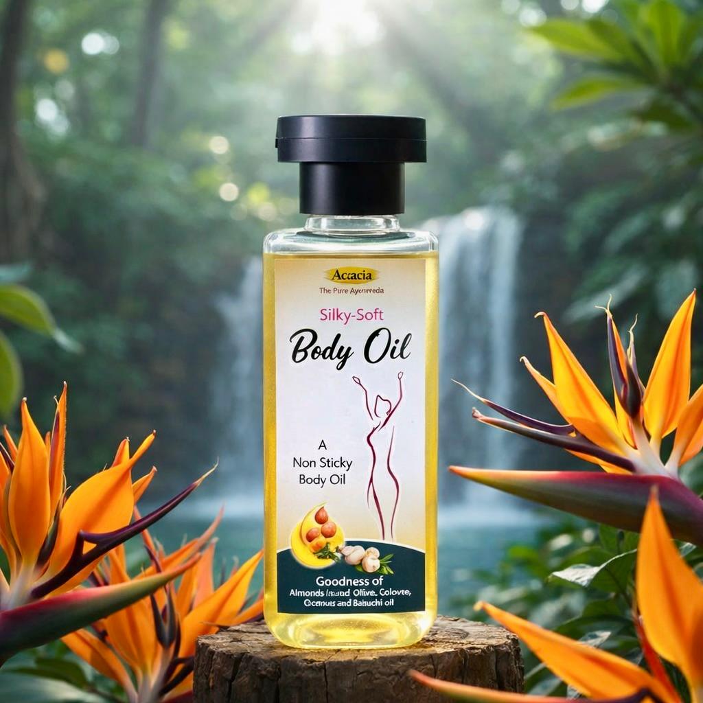 Silky Soft Body Oil — Acacia India